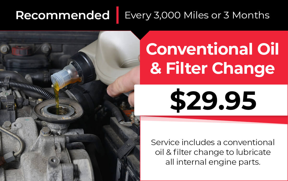 Conventional Oil & Filter Change Service Special Coupon
